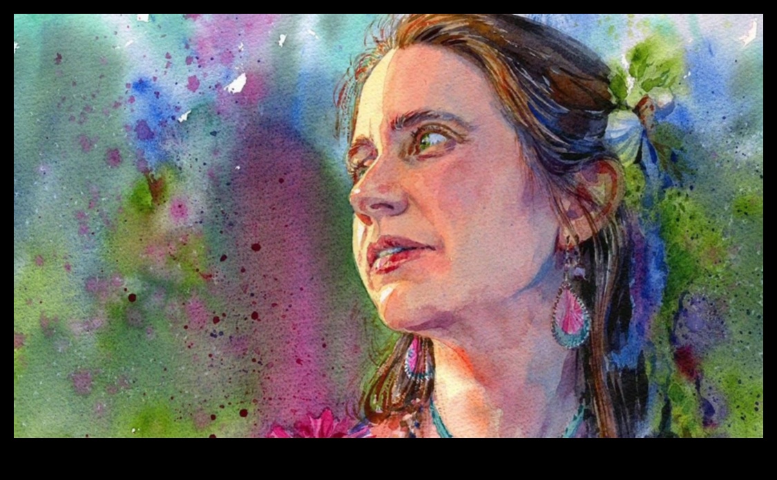 Portret cu creion acuarelă: transmiterea personalității cu nuanțe